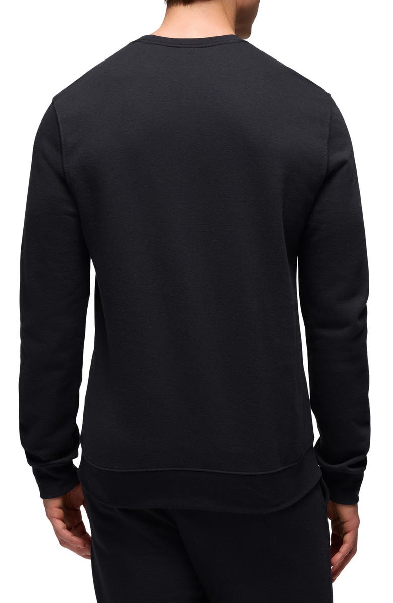 prAna Fleece Crewneck Sweatshirt, Alternate, color, Black