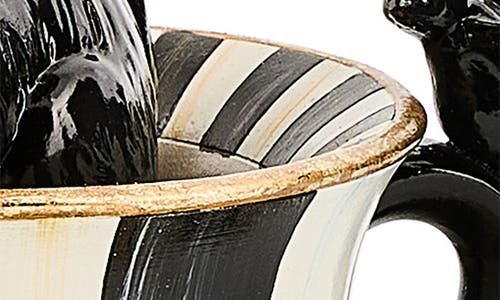 Mackenzie-childs Mackenzie Childs Courtly Check Teacup Ghost Decor In Black