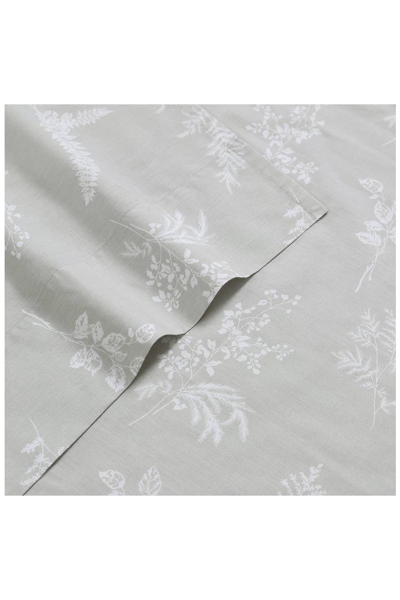 Foliage 200 Thread Count Cotton Percale Sheet Set, Alternate, color, LT-PASTEL BROWN