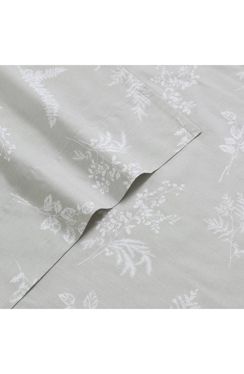 STONE COTTAGE Foliage 200 Thread Count Cotton Percale Sheet Set, Alternate, color, Lt-Pastel Brown