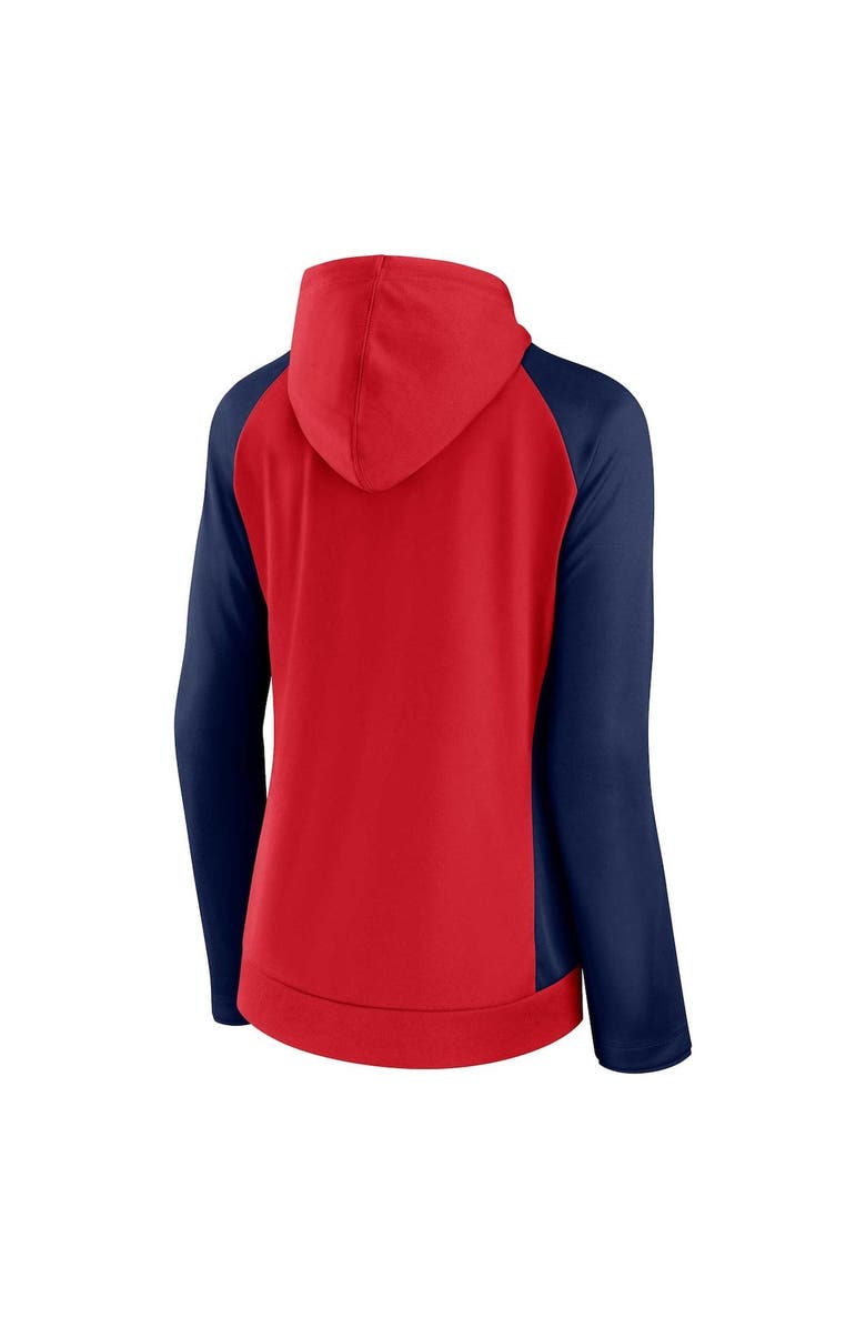 FANATICS Women's Fanatics Branded Red/Navy St. Louis Cardinals Iconic Raglan Full-Zip Hoodie, Alternate, color, 