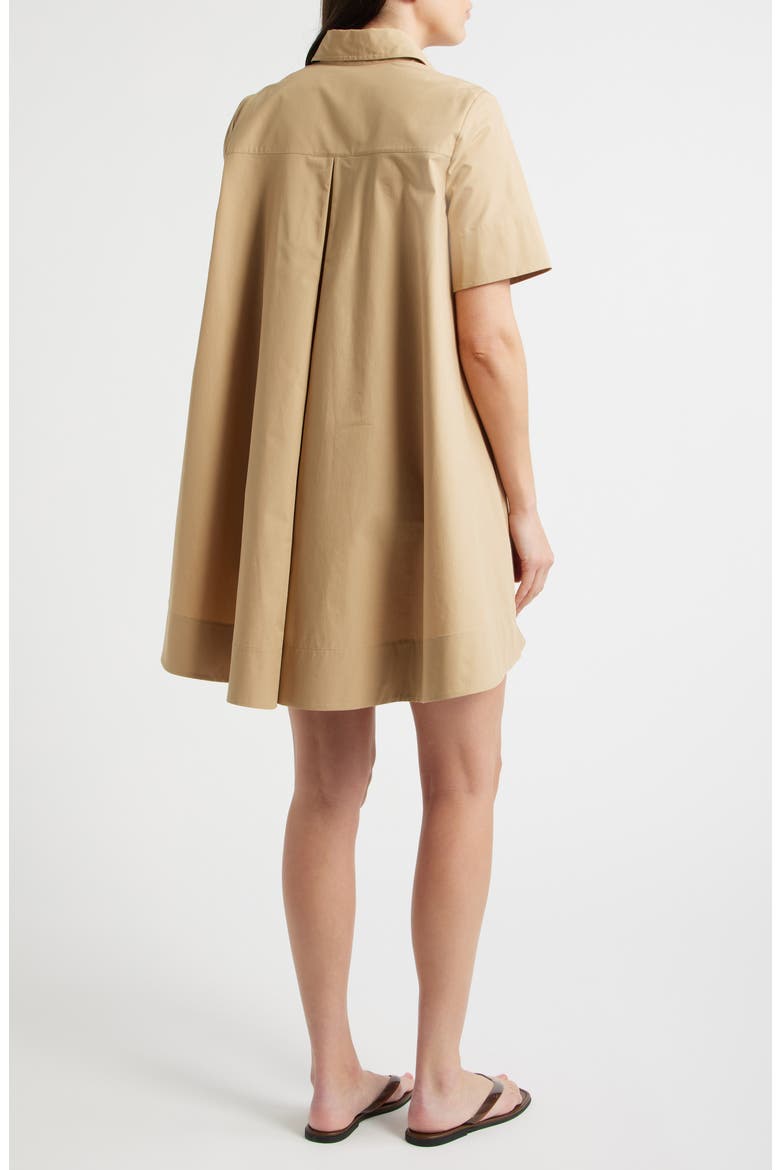 Cotton Trapeze Shirtdress, Alternate, color, RL KHAKI
