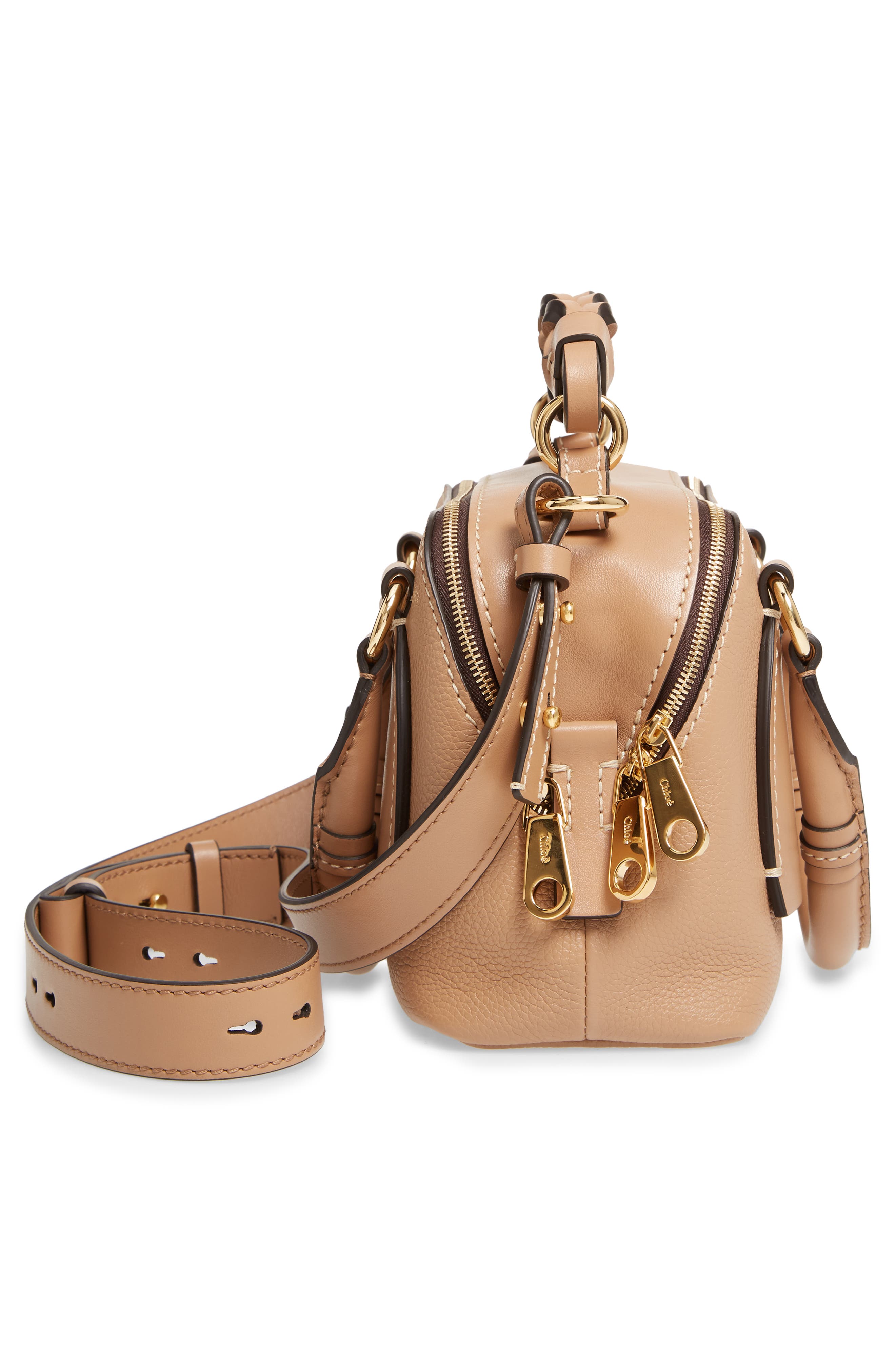 Small Daria Leather Day Bag, Alternate, color, CEMENT BROWN