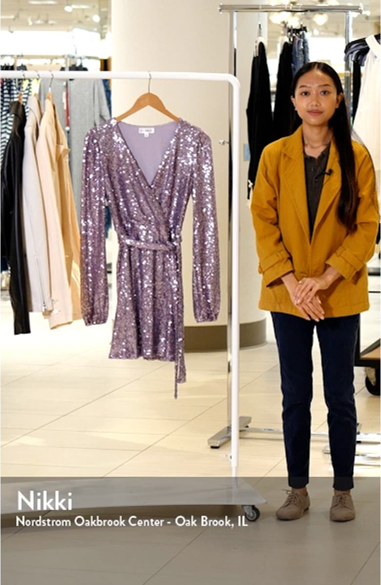 Sequin Long Sleeve Dress, sales video thumbnail