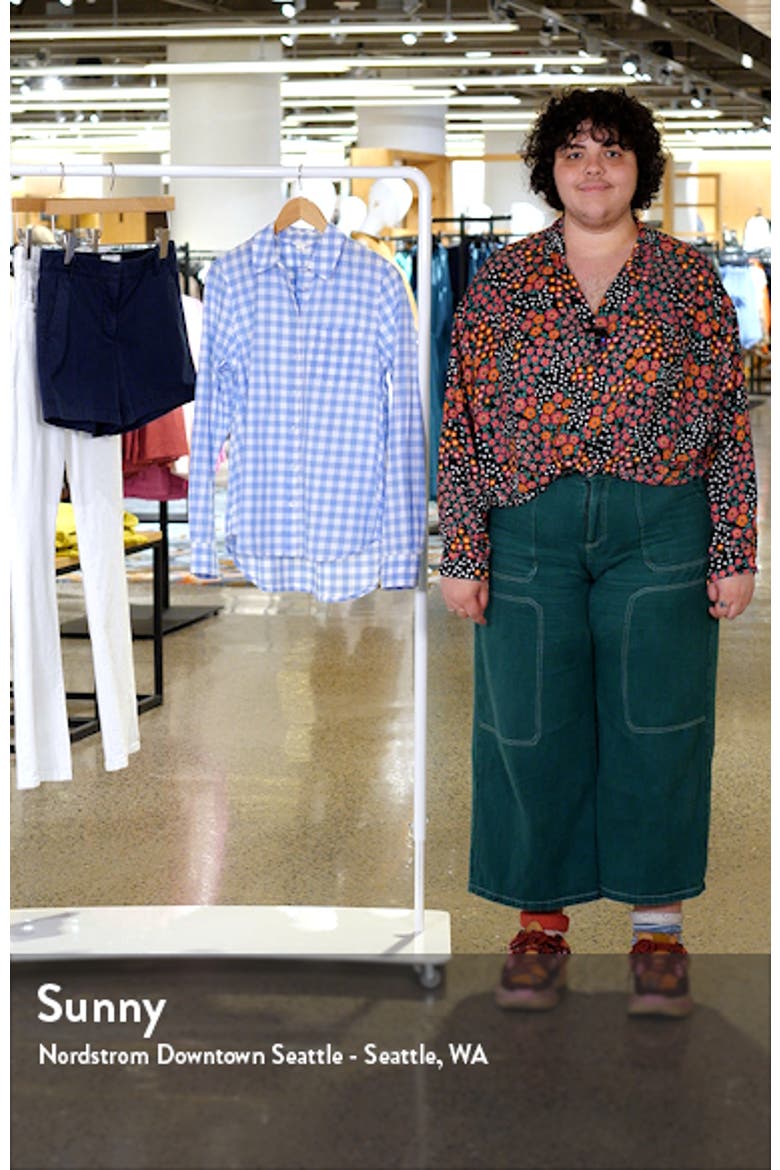 Gingham Cotton Voile Button-Up Shirt video