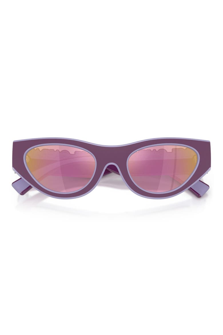 Kids' 47mm Small Cat Eye Sunglasses, Alternate, color, VIOLET RUBBER/ LILLAC / PINK
