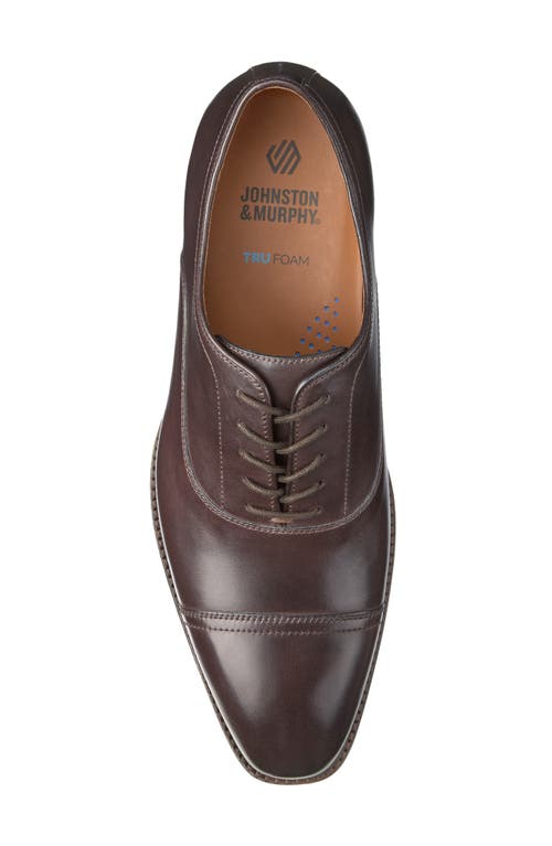 Johnston & Murphy Sullivan Cap Toe Oxford In Espresso Italian Calfskin