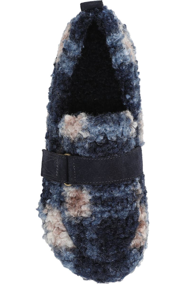 Vionic Imogen Faux Shearling Clog, Alternate, color, Navy Multi