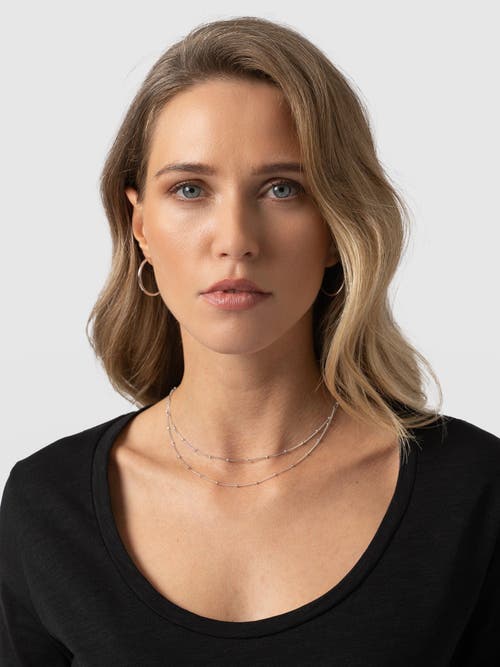 Saint + Sofia Scoop Neck Long Sleeve Tee In Black