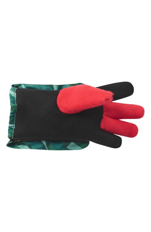 Andy & Evan Kids' Camo Print Zip Gloves In Brown