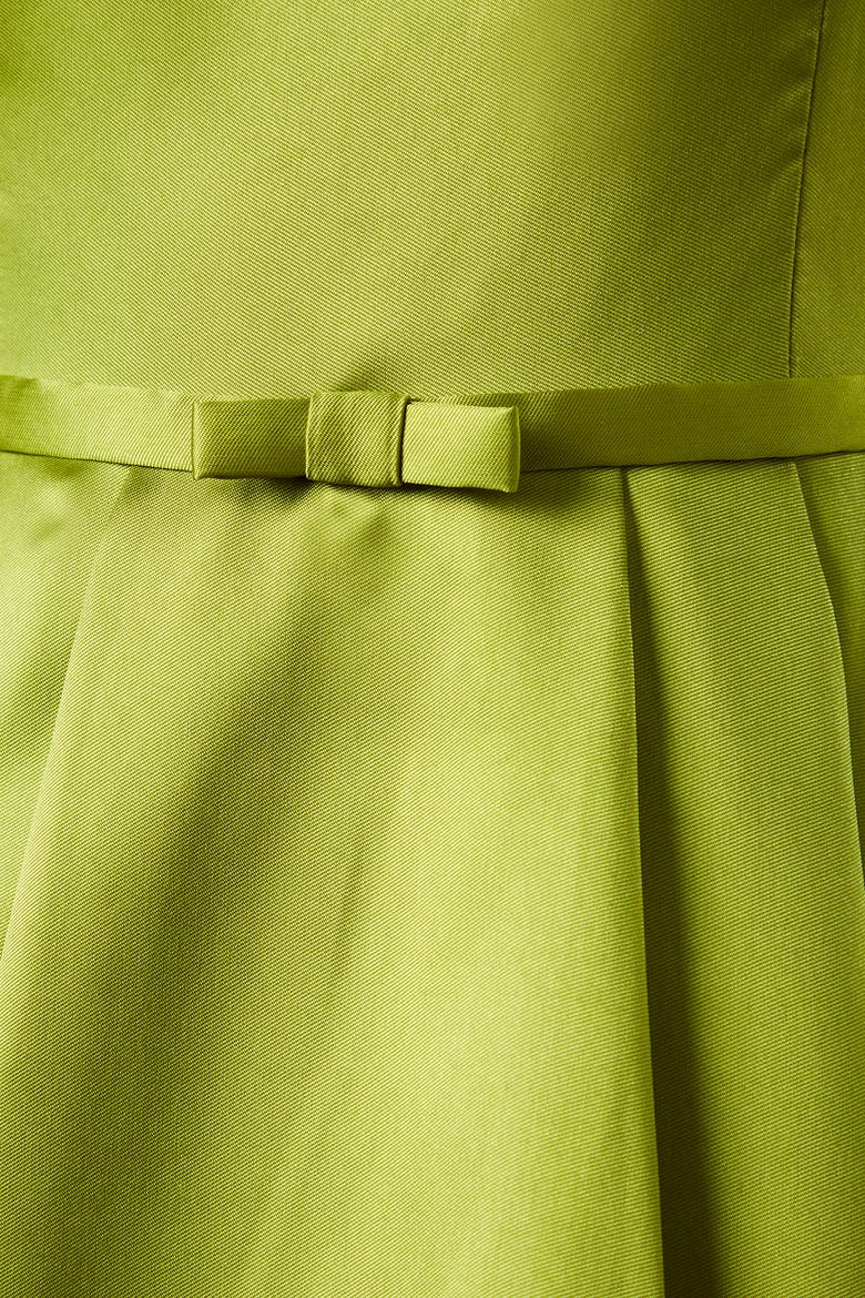 High Low Twill Midi Dress, Alternate, color, Chartreuse