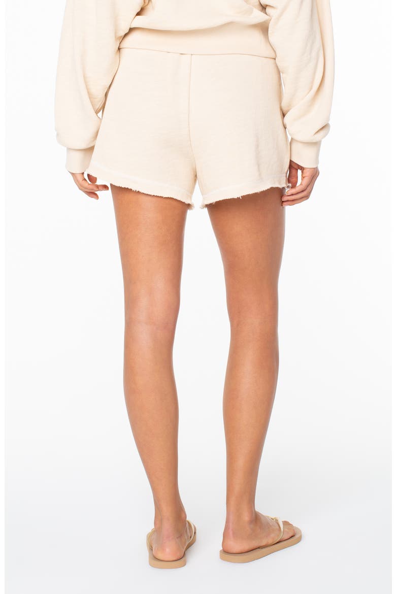 Heart Breaker Cotton Drawstring Shorts, Alternate, color, PARCHMENT