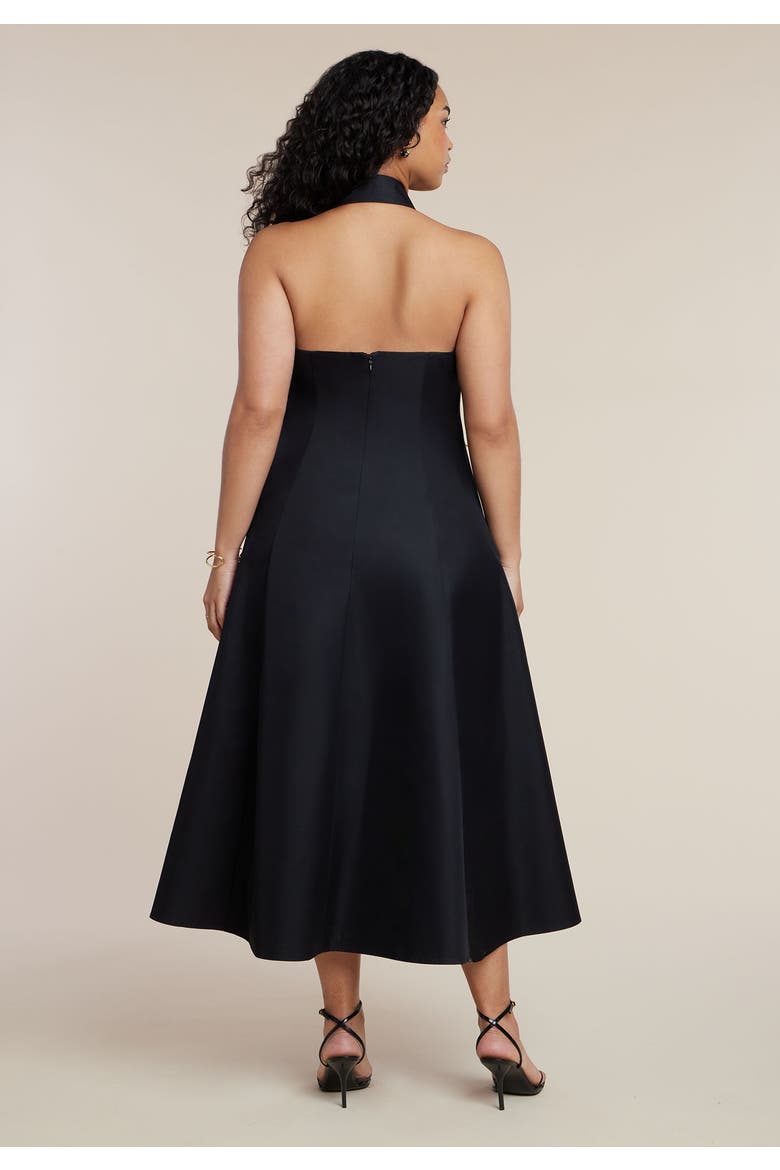 Buckle Neckline Maxi Dress, Alternate, color, BLACK ONYX