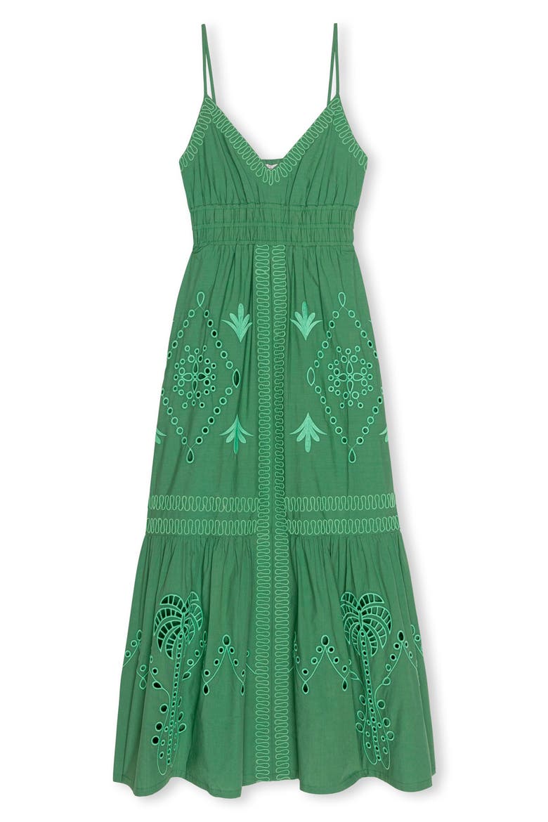 Blair Sleeveless Tiered Maxi Dress, Alternate, color, CLOVER