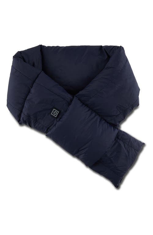 Helios The Heated Coat Paffuto Heated Scarf In Navy