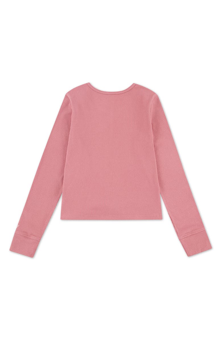 abercrombie kids Kids' Cozy Twist Long Sleeve Top, Alternate, color, Rose