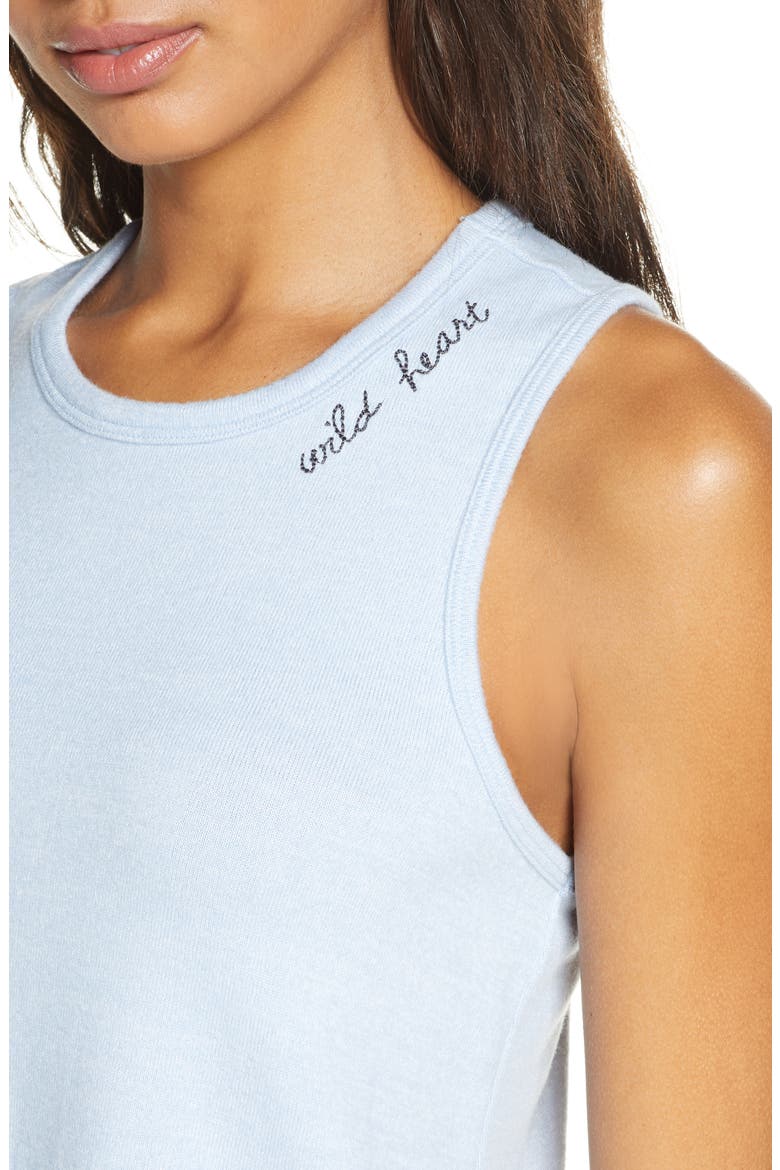 Peach Party Sleep Tank, Alternate, color, BLUE