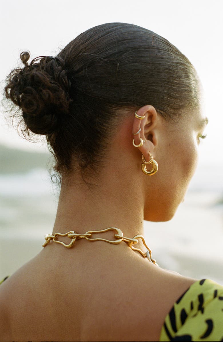 Missoma Pavé Huggie Hoop Earrings, Alternate, color, 