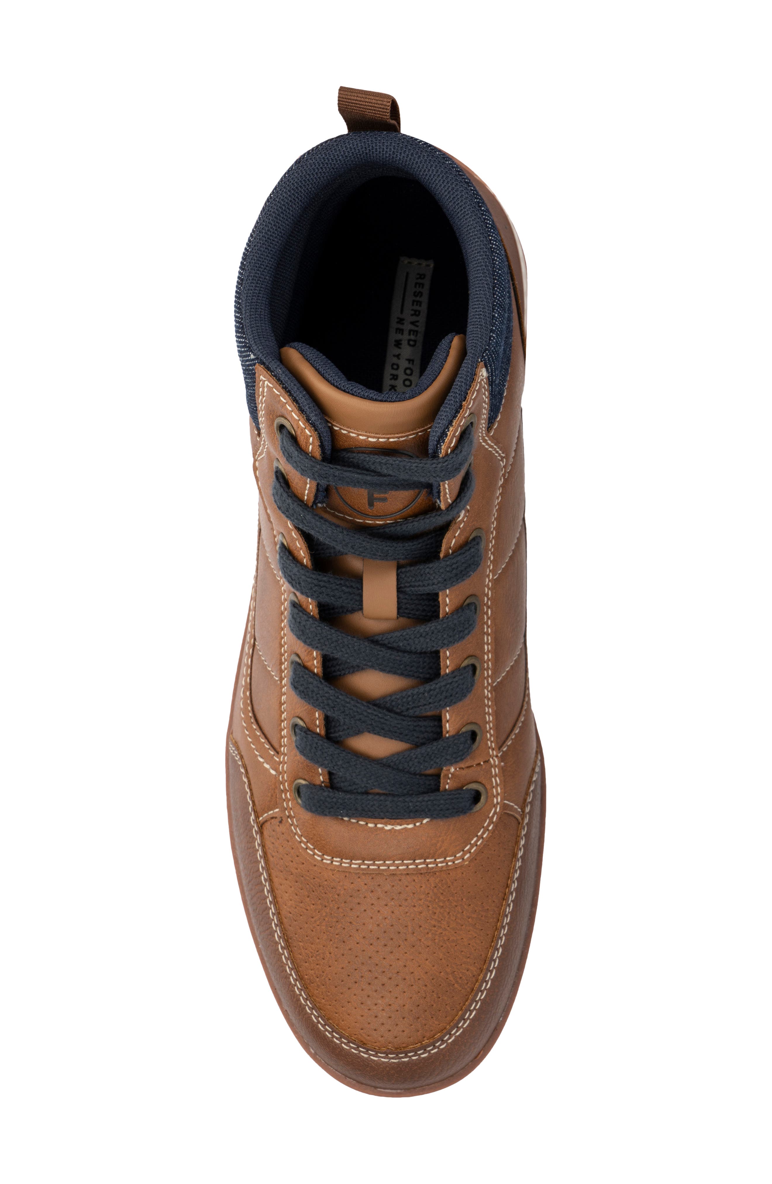 RESERVE FOOTWEAR Deion Mid Sneaker, Alternate, color, Cognac