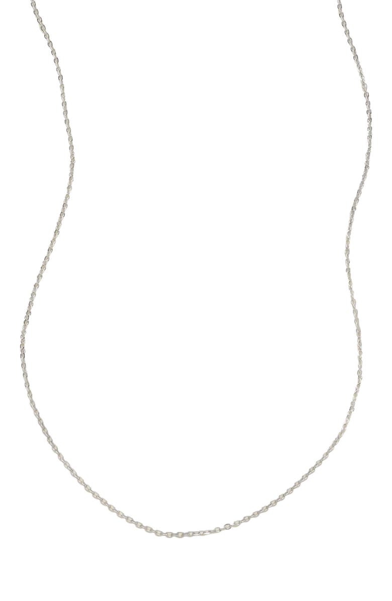 MADE BY MARY Adjustable Flat Cable Chain, Alternate, color, Silver