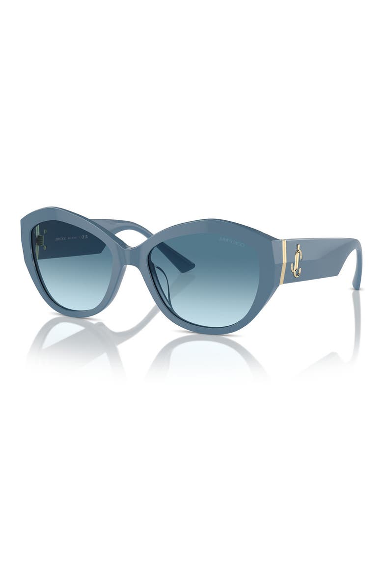 55mm Butterfly Sunglasses, Alternate, color, BLUE