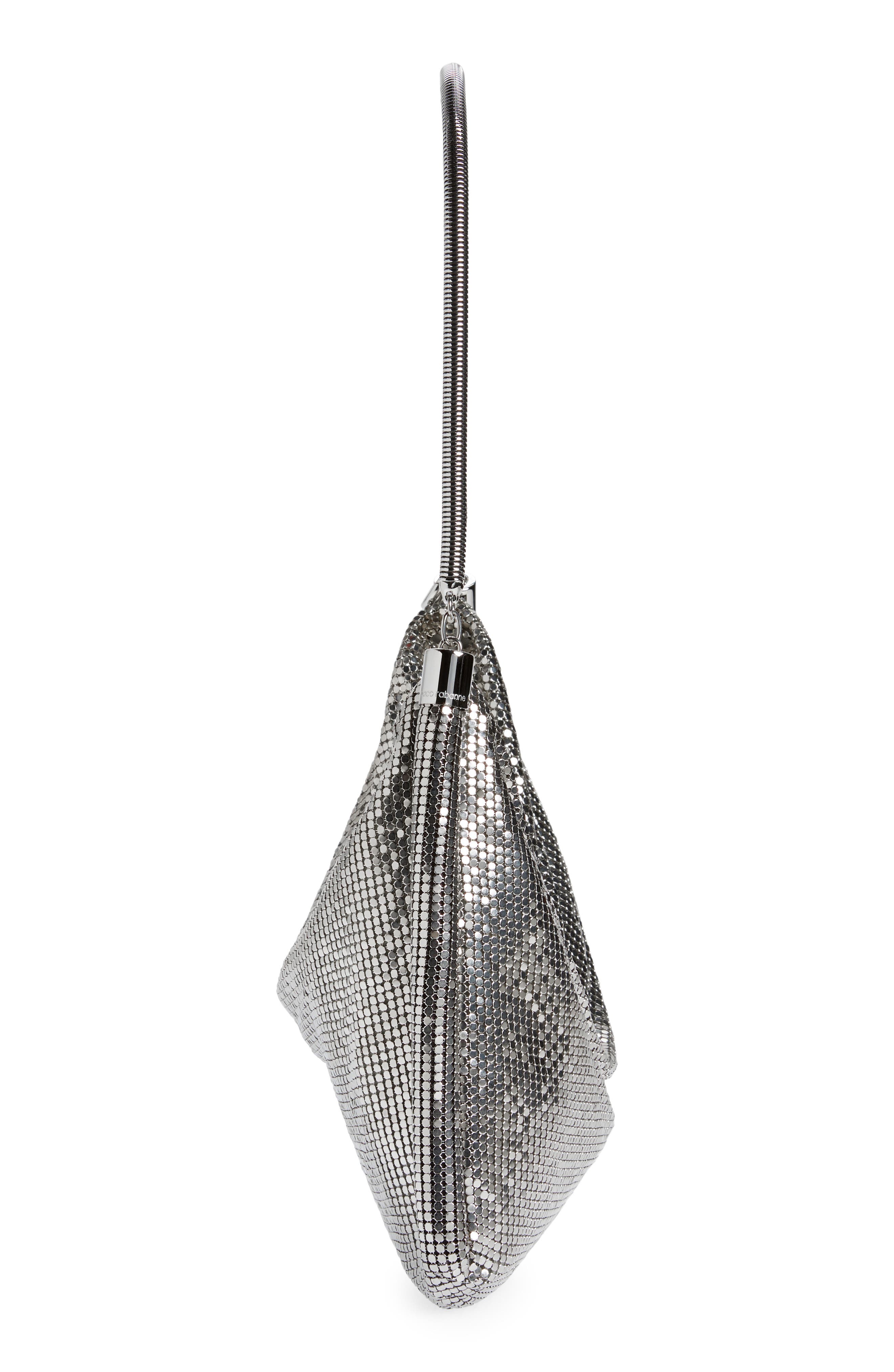 Rabanne Pixel Tube Shoulder Bag, Alternate, color, P040 Silver
