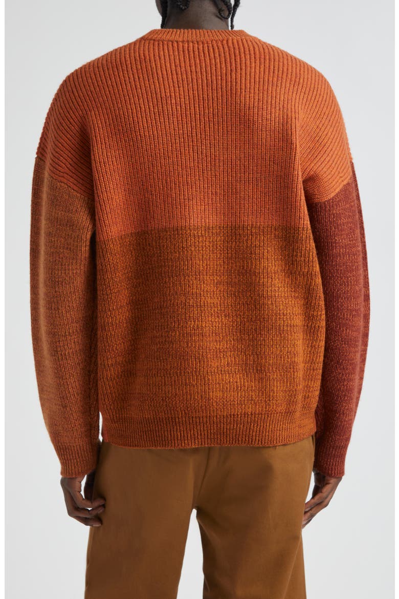 Odd Colorblock Wool Blend Sweater, Alternate, color, TONAL BROWN