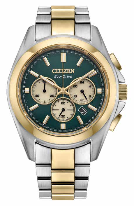 Two Tone Chronograph Solar Watch