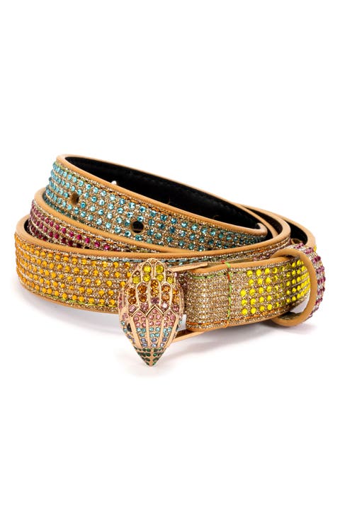 Metallic Crystal Rainbow Belt