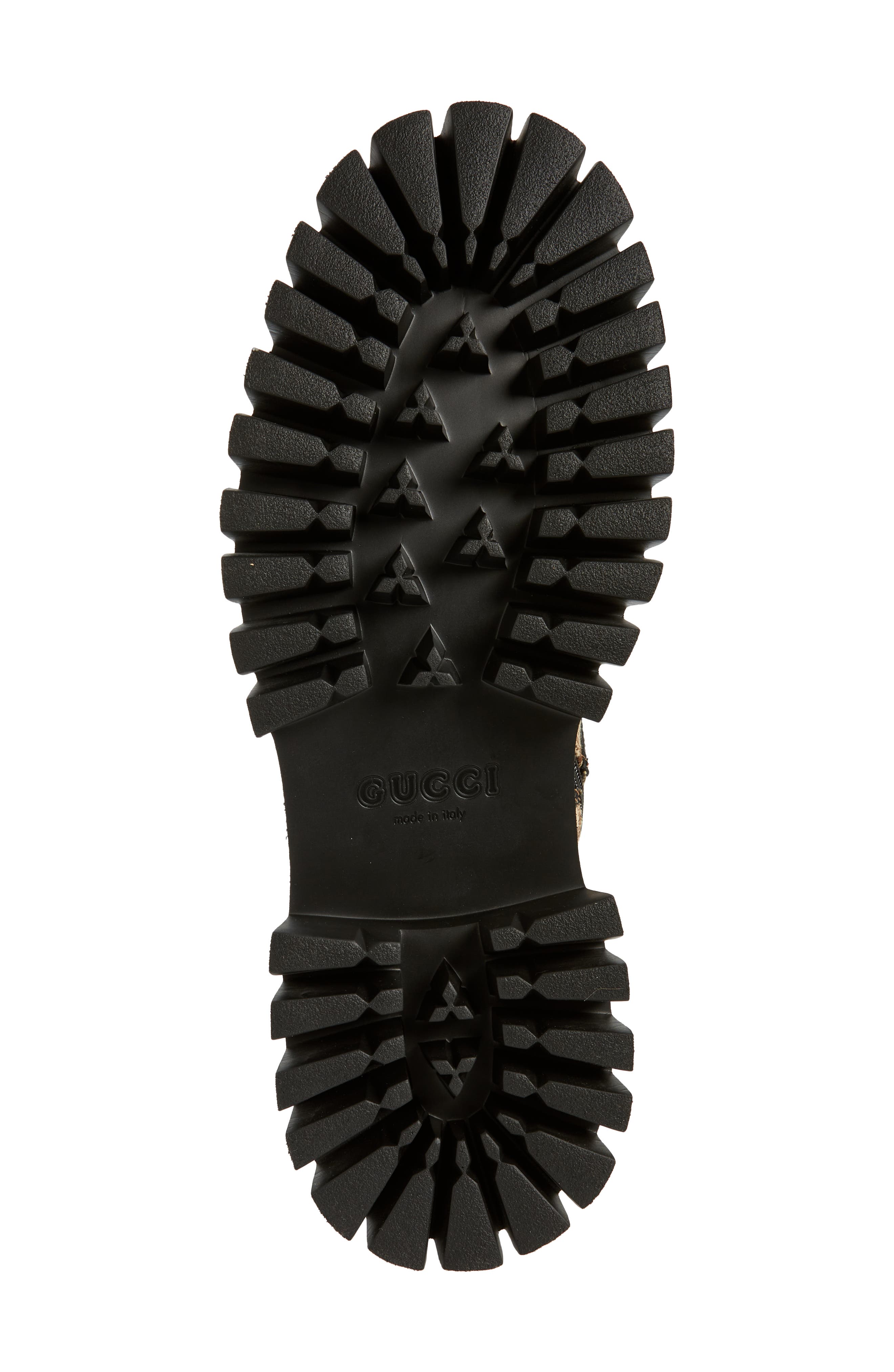 Gucci Maxi GG Supreme Canvas Combat Boot, Alternate, color, Camel Ebony/Nero