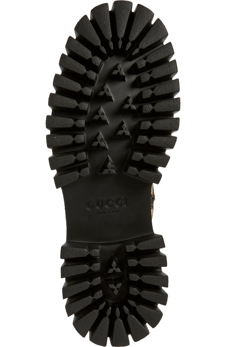 Gucci Maxi GG Supreme Canvas Combat Boot, Alternate, color, Camel Ebony/Nero