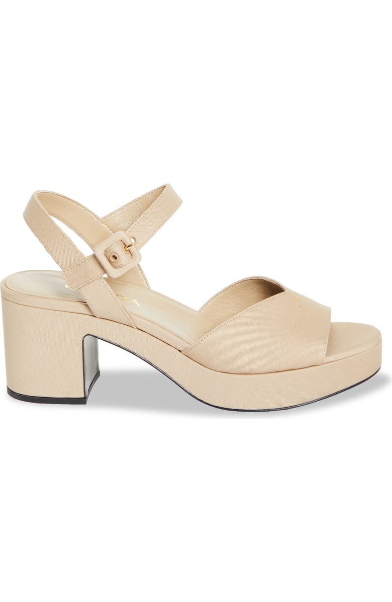 Prada Block Heel Sandal, Alternate, color, Khaki