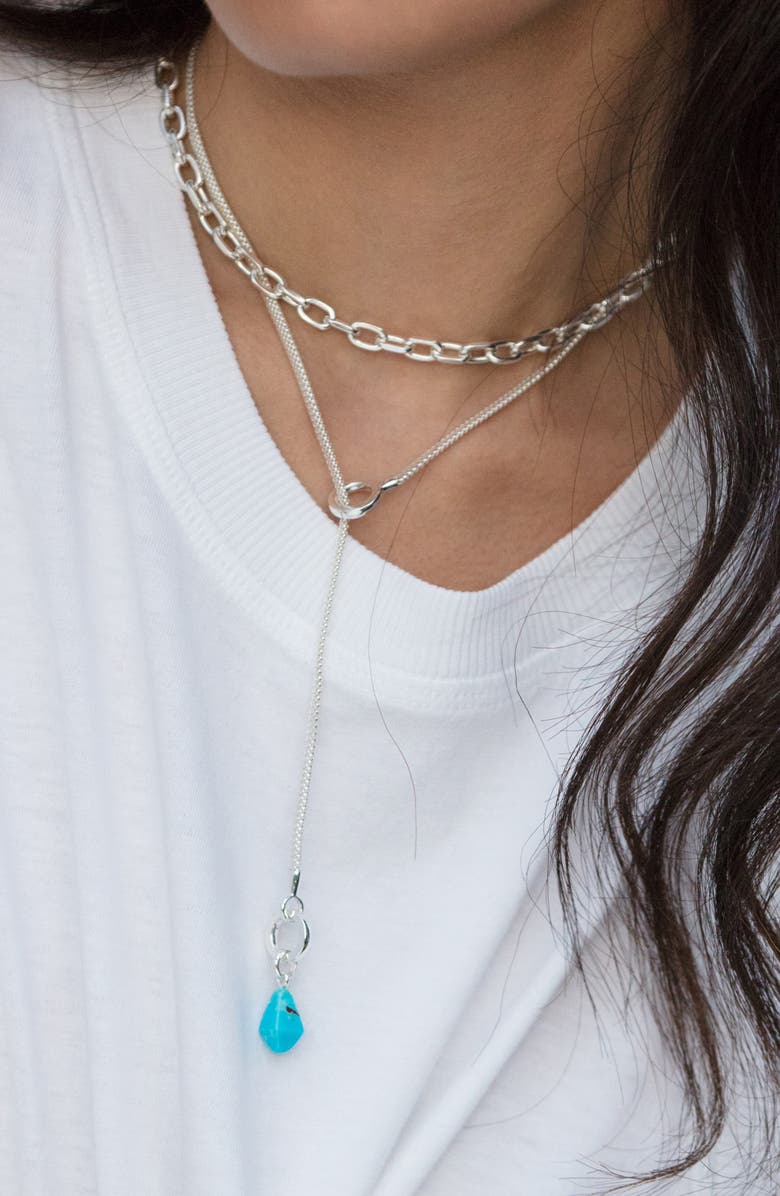 Monica Vinader Geometric Stone Pendant Charm, Alternate, color, 