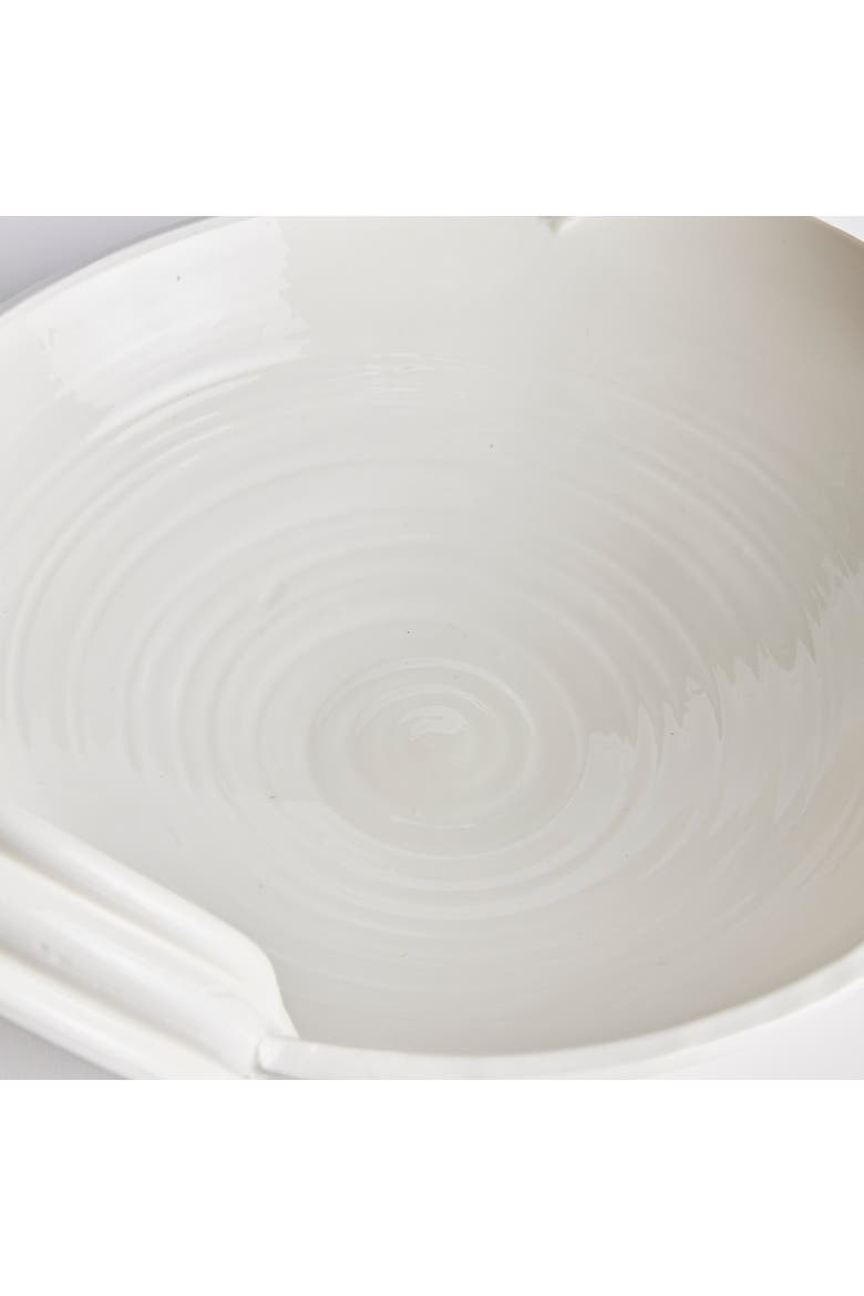 Modena Decorative Low Bowl, Alternate, color, White