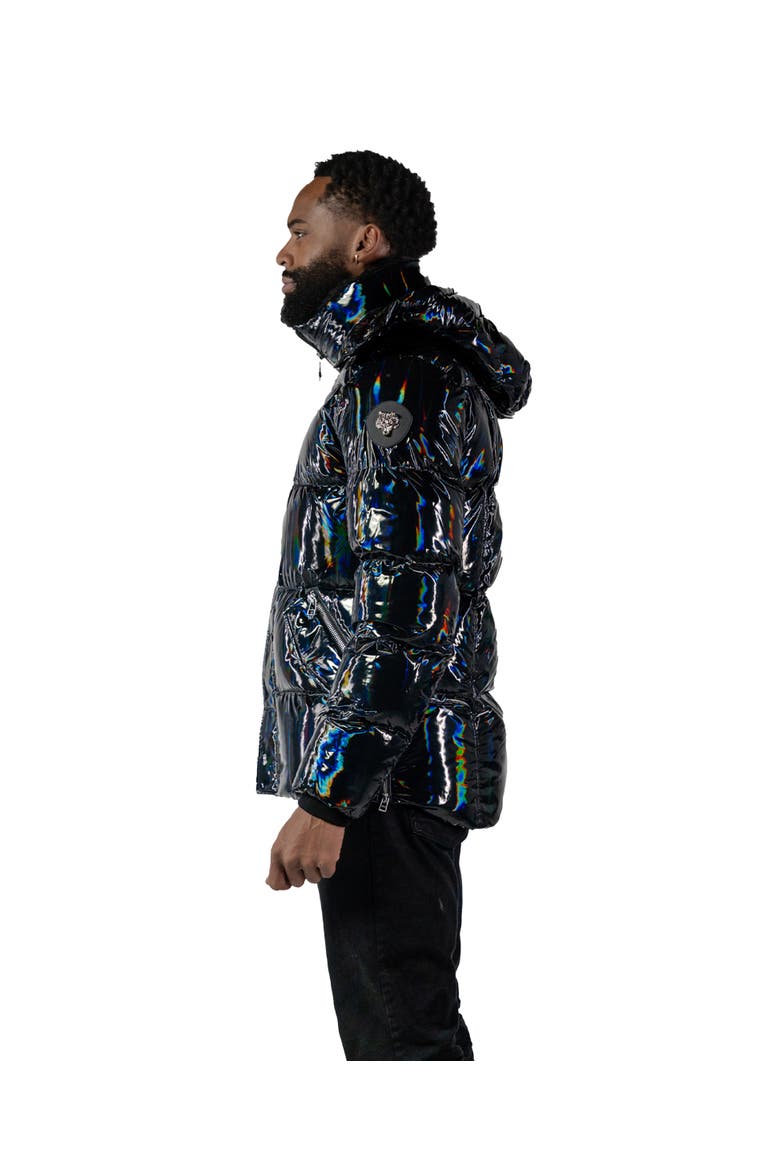 Men's Bumnester 3/4 Length Quilted Coat, Alternate, color, OILY BLACK