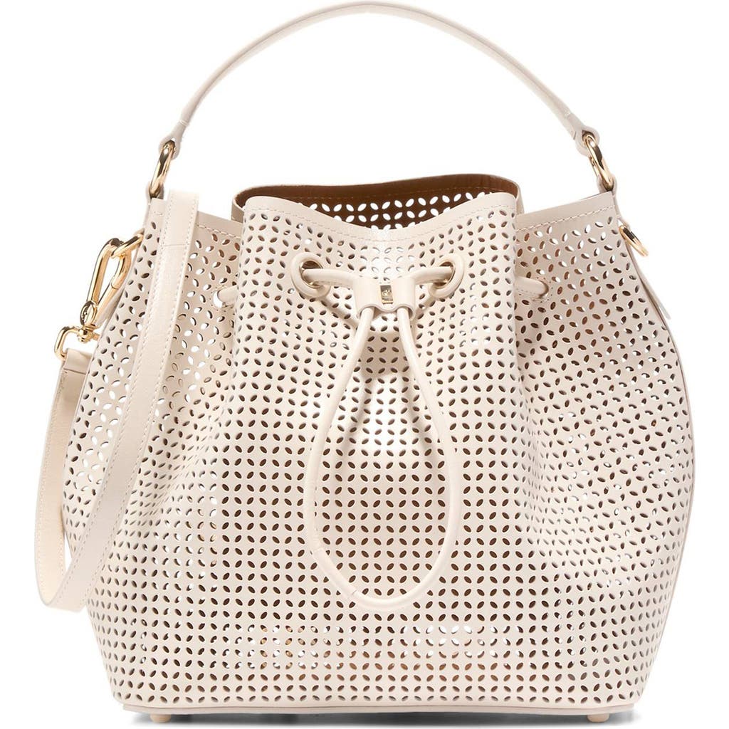 Cole Haan Women's Lidia Leather Bucket Bag - White Size Osfa In Ivory Perf