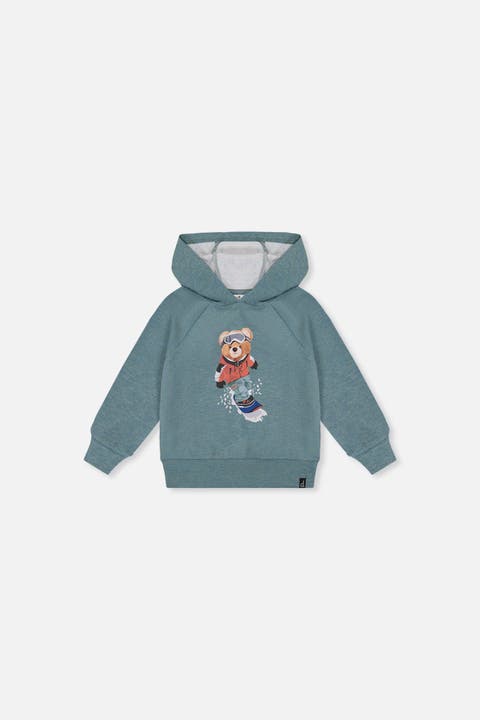 Graphic Drawstring Hood Ribbed Cuff Hoodie (baby)
