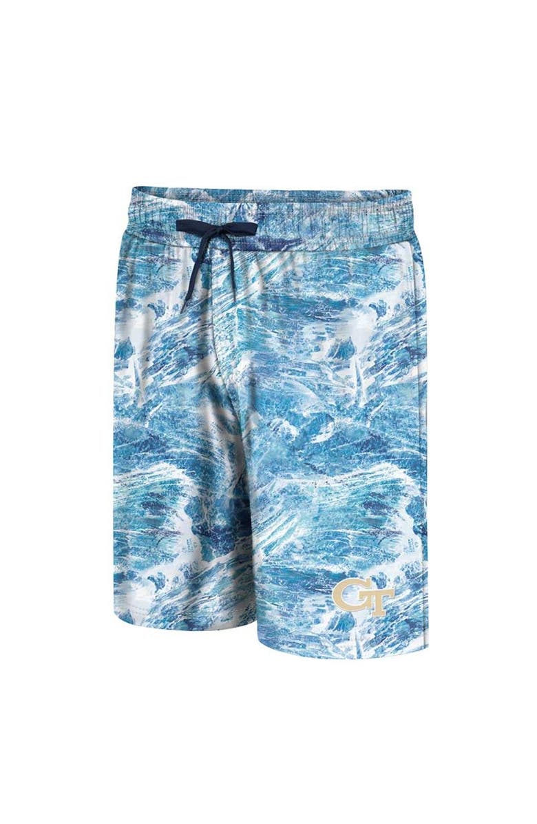 COLOSSEUM Men's Colosseum Blue Georgia Tech Realtree Aspect Ohana Swim Shorts, Alternate, color, 