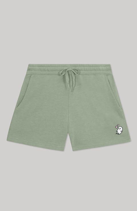 Womens Heartly Ghost Midweight Washed Fleece Shorts