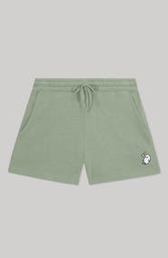 Dalix Womens Heartly Ghost Midweight Washed Fleece Shorts