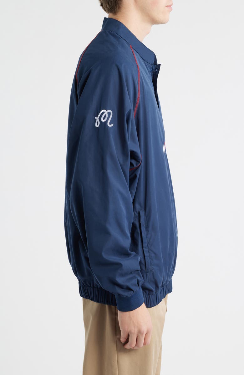 Malbon Golf Clot Wind Shirt, Alternate, color, Navy