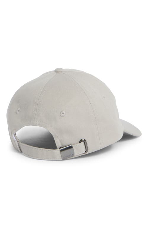 Calvin Klein Rubberized Logo Baseball Cap In Gray