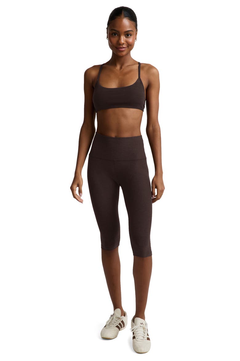 Spacedye Minimal Racerback Sports Bra, Alternate, color, DARK CHOCOLATE HEATHER