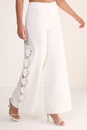 NASTY GAL Cutwork Side Tailored Wide Leg Pants