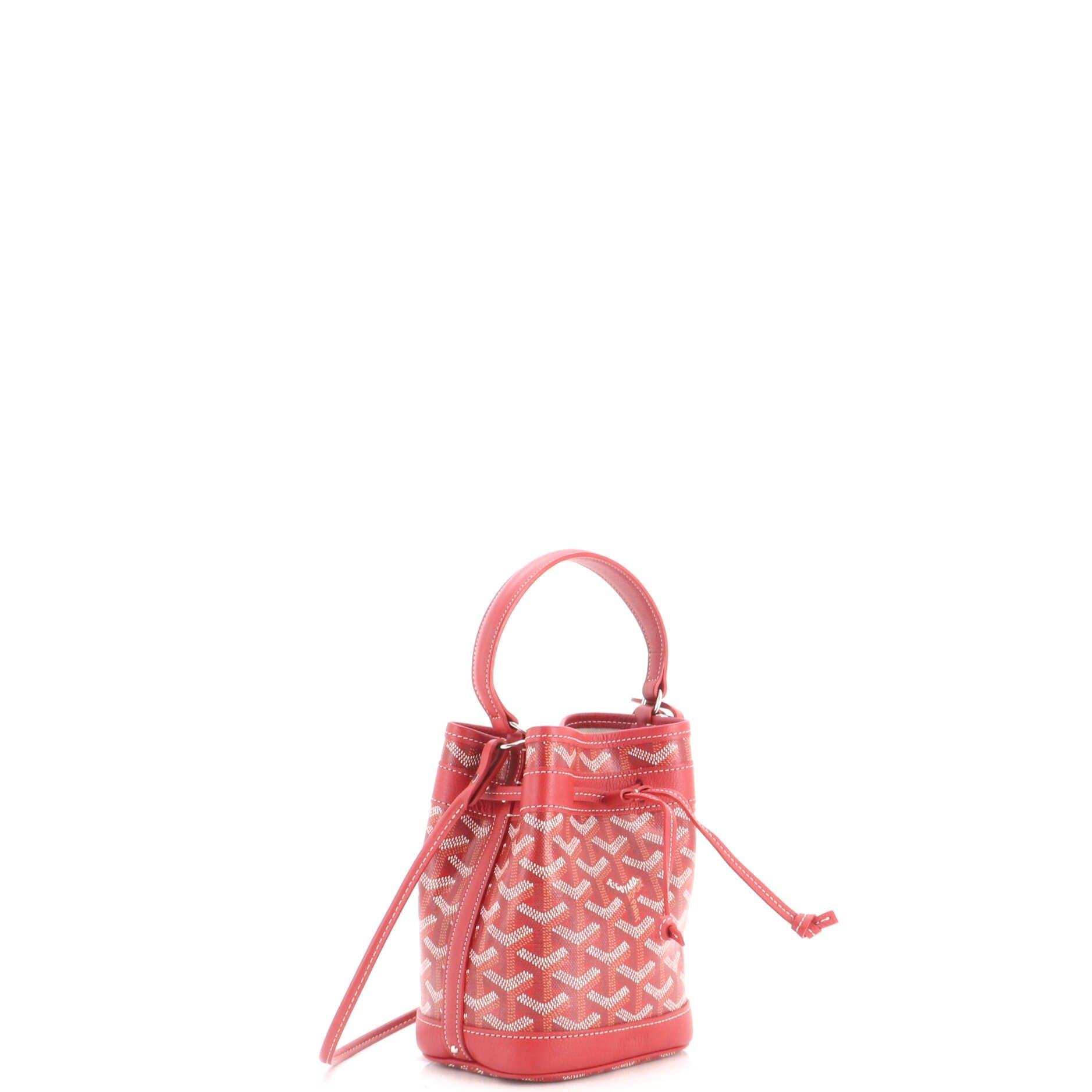 Petit Flot Bucket Bag Coated Canvas Mini, Alternate, color, Red
