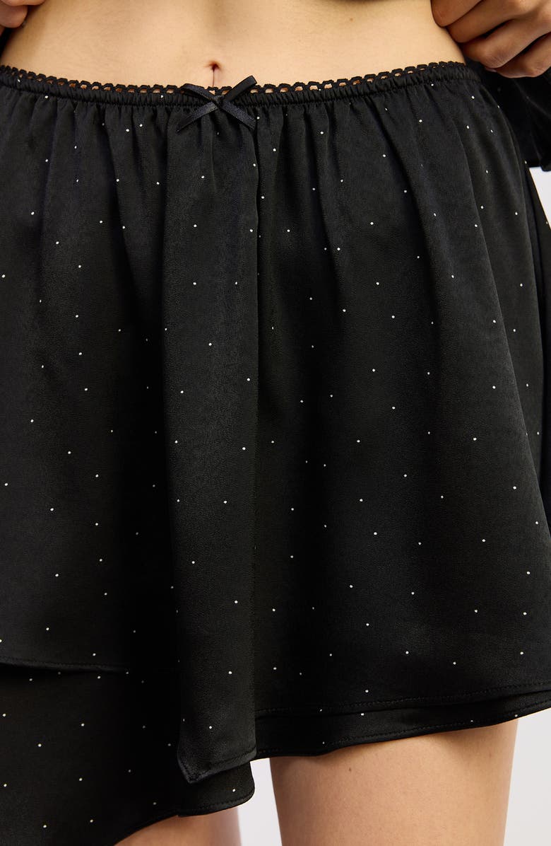 JACQUIE THE LABEL Tegan Dot Asymmetric Miniskirt, Alternate, color, 