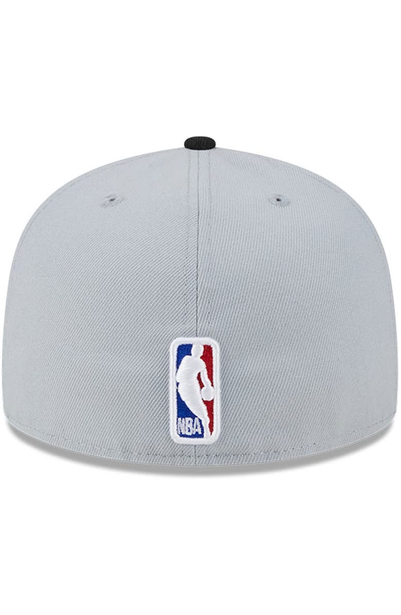 New Era Men's New Era Gray/Black Utah Jazz Tip-Off Two-Tone 59FIFTY Fitted Hat, Alternate, color, Gray