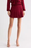 ALICE + OLIVIA Carter Stitched Pleat Miniskirt