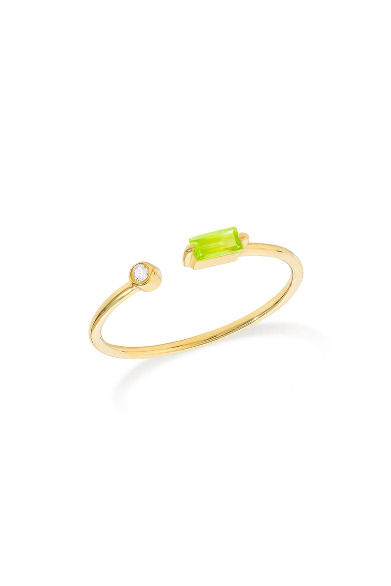 Double Stone Open Band Ring, Main, color, LIGHT GREEN