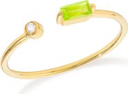 YS GEMS Double Stone Open Band Ring